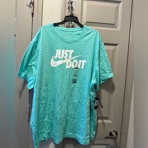 Nike Men's 'Just Do It' Crewneck T-Shirt - Aqua